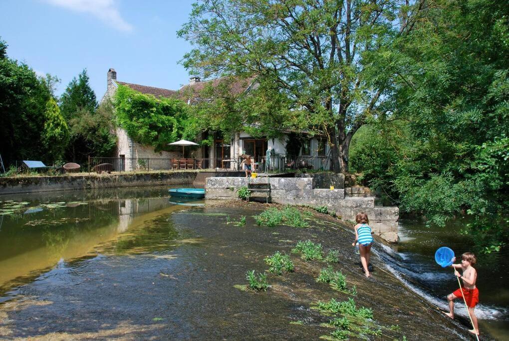 Villa Magnifique Moulin Proche Chablis, Jacuzzi Et Riviere Annay-sur-Serein Exterior foto